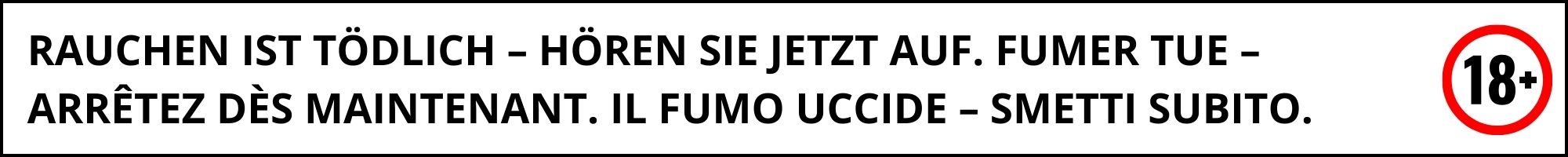 Rauchen ist tödlich